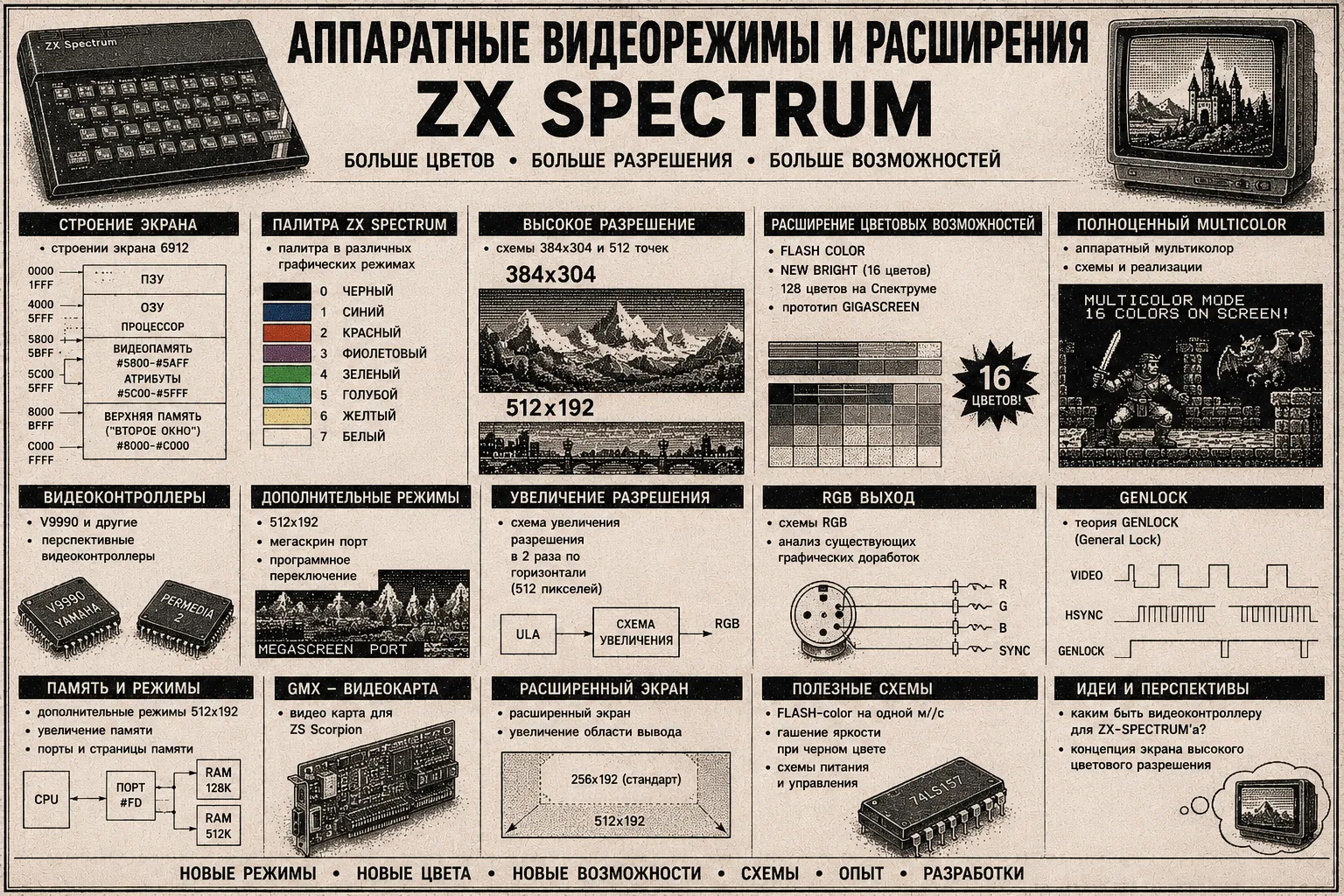Аппаратные видеорежимы и графические расширения ZX Spectrum