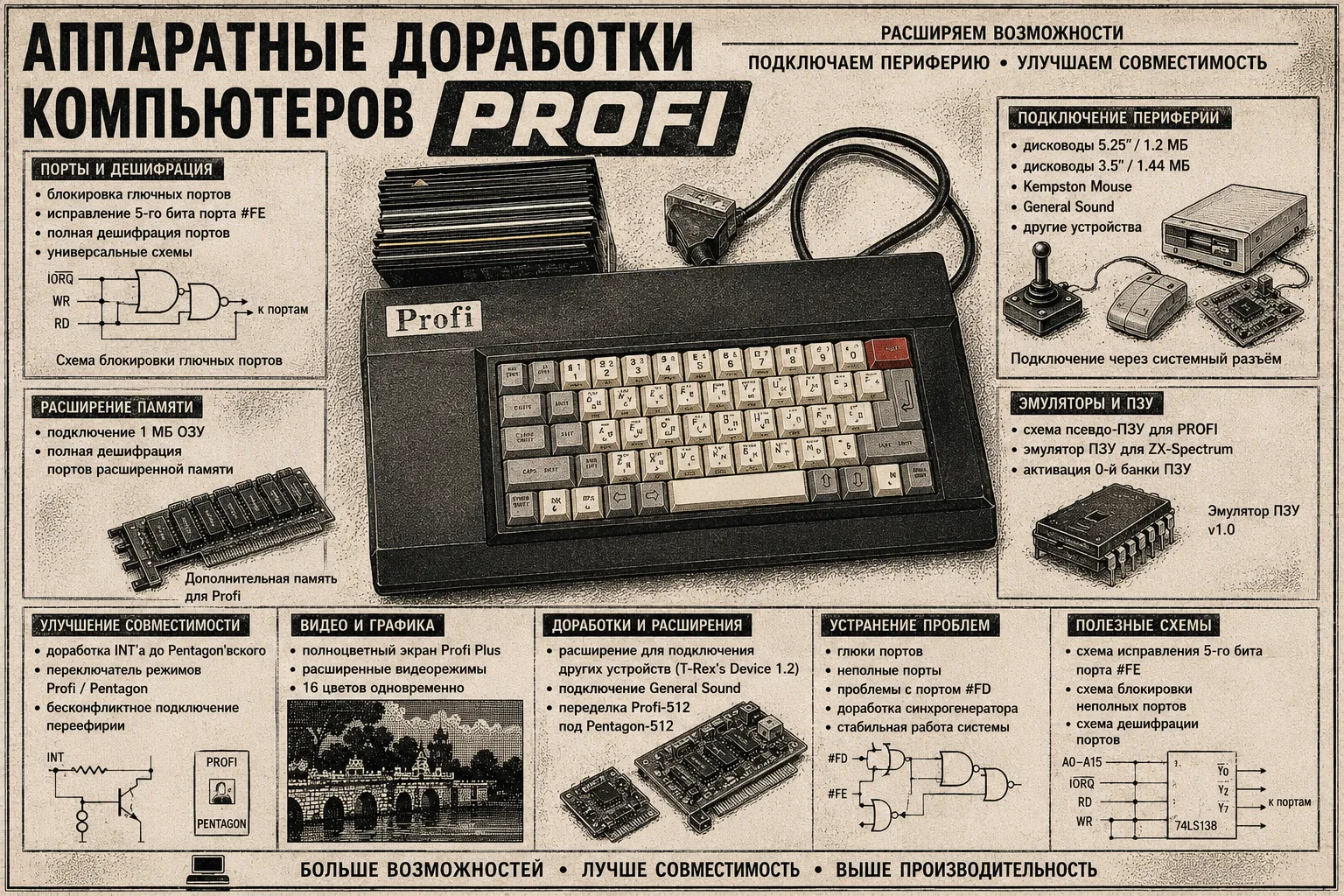 Аппаратные доработки компьютеров Profi