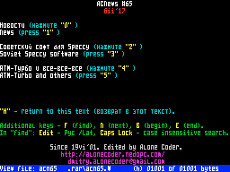ACNews #65 — Newspaper for ZX Spectrum