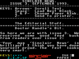 Sinclair News #03 — Газета для ZX Spectrum